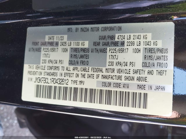 Mazda py 2024 JM3KFBCL1R0432612 Image 9