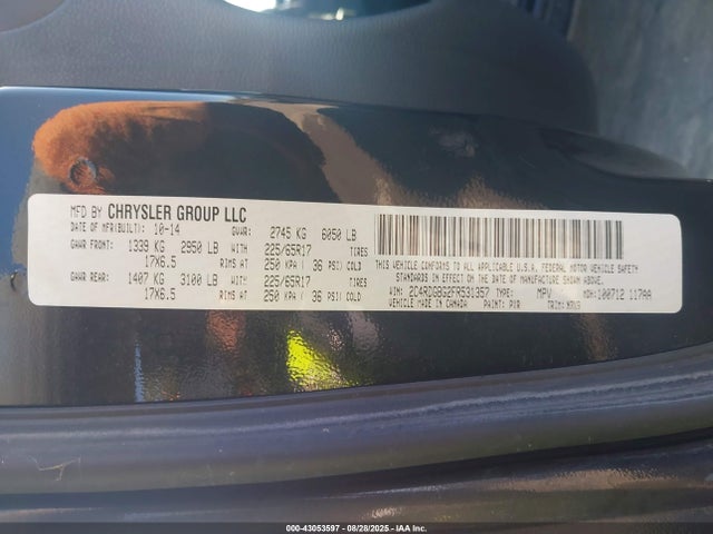 2C4RDGBG2FR531357 Dodge Grand Caravan