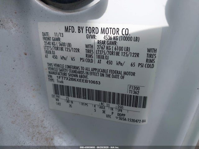 Ford 2014 2014 1FT7X2B6XEEB10653 Image 9