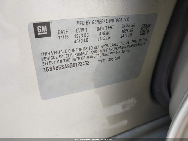 2016 CADILLAC ATS 1G6AB5SA9G0122452 Photo 8