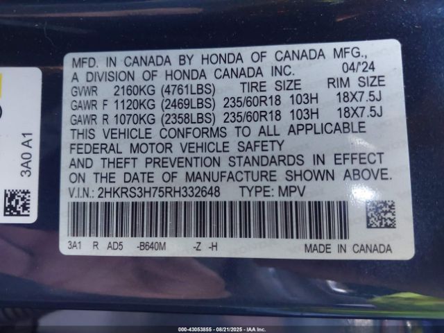 2024 HONDA CR-V 2HKRS3H75RH332648 Photo 8