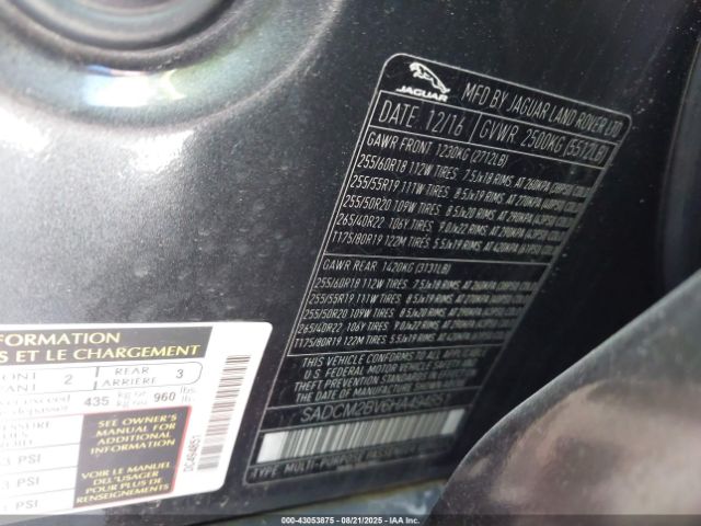 2017 JAGUAR F-PACE SADCM2BV6HA494851 Photo 8