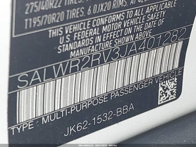 Land Rover aj126 2018 SALWR2RV3JA401282 Image 9