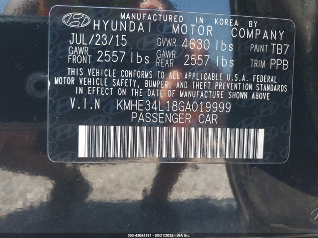 KMHE34L18GA019999 Hyundai dohc gdi nu