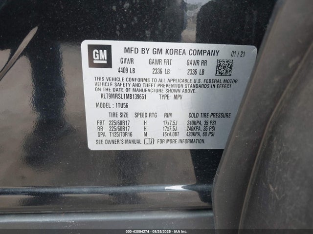 KL79MRSL1MB139651 Chevrolet l3t - l3, sidi, vvt, alum
