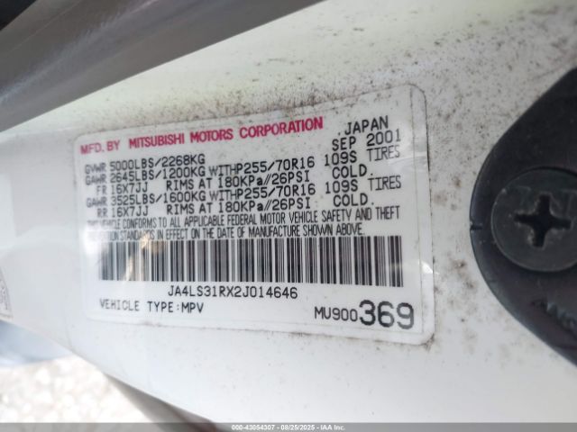 2002 MITSUBISHI MONTERO SPORT JA4LS31RX2J014646 Photo 8