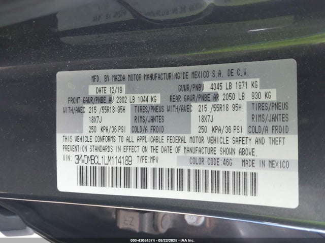 3MVDMBCL1LM114189 Mazda py