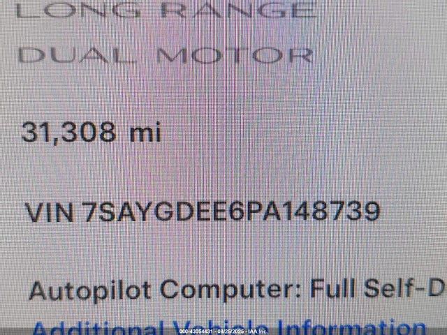 2023 TESLA MODEL Y 7SAYGDEE6PA148739 Photo 8