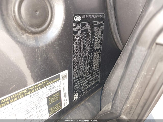Land Rover aj126 2019 SALYB2FV4KA227161 Image 9