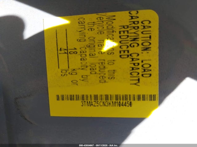 3TMAZ5CN3KM104450 Toyota 2gr-fks