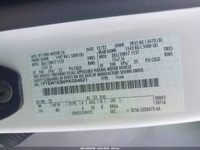 Ford tivct 2023 1FTEW1EB0PKG04621 Image 9