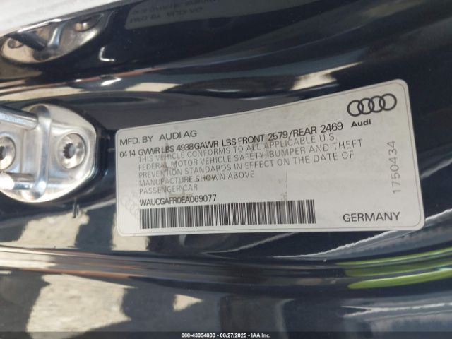2014 AUDI S5 WAUCGAFR0EA069077 Photo 8