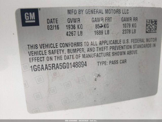 2016 CADILLAC ATS 1G6AA5RA5G0148894 Photo 8