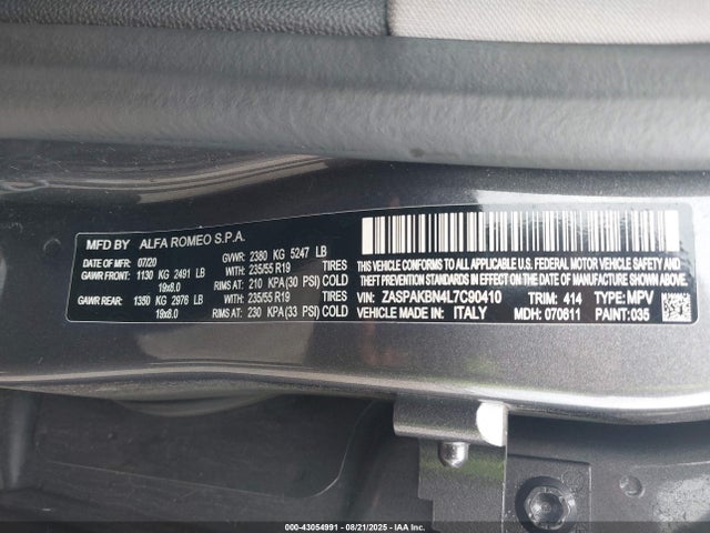 ZASPAKBN4L7C90410 Alfa Romeo Stelvio