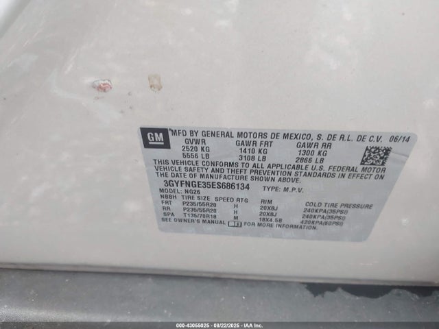 2014 CADILLAC SRX 3GYFNGE35ES686134 Photo 8