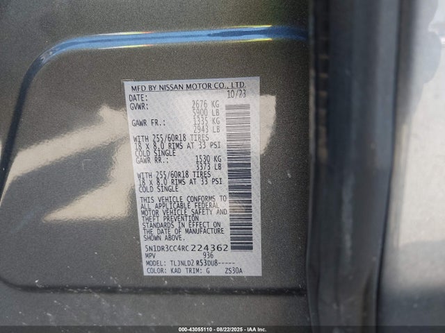 Nissan 2024 2024 5N1DR3CC4RC224362 Image 9
