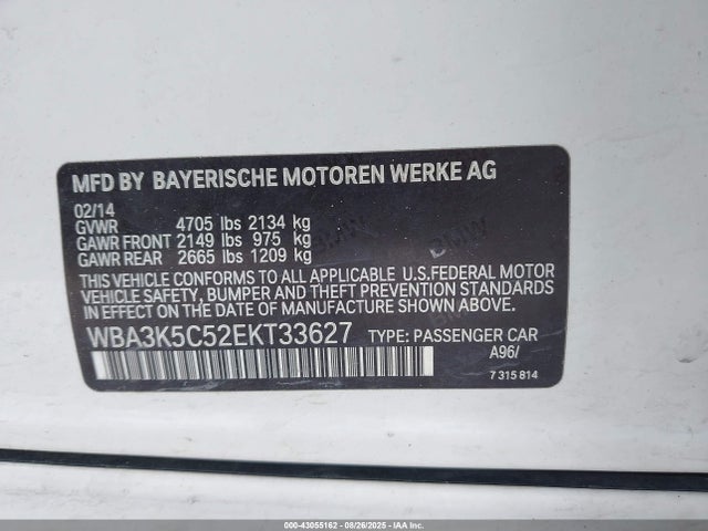 WBA3K5C52EKT33627 BMW 328D