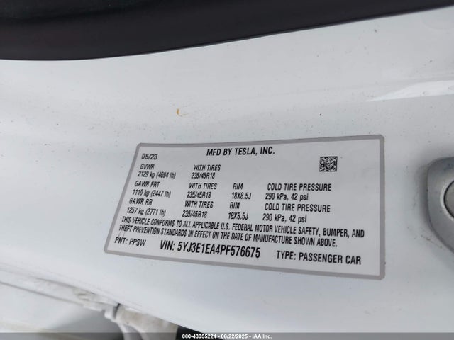 2023 TESLA MODEL 3 5YJ3E1EA4PF576675 Photo 8