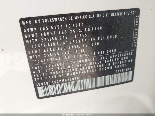 Volkswagen tsi 2023 3VV3B7AX2PM036888 Image 9