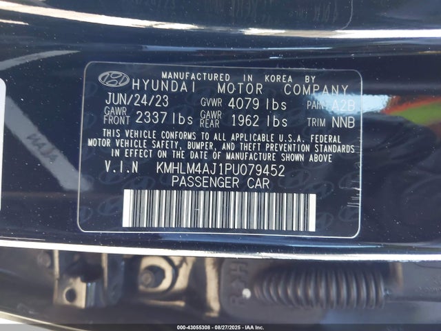 KMHLM4AJ1PU079452 Hyundai gdi kappa