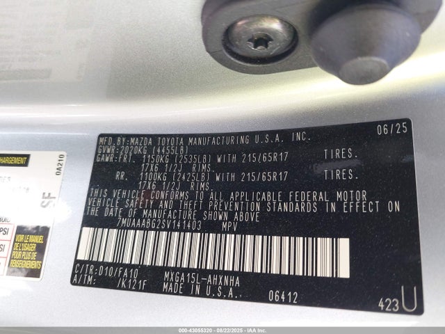 7MUAAABG2SV141403 Toyota m20a-fks
