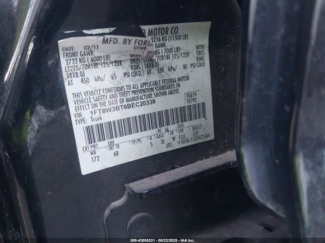 2011 FORD F-350 1FT8W3BT6BEC20338 Photo 8