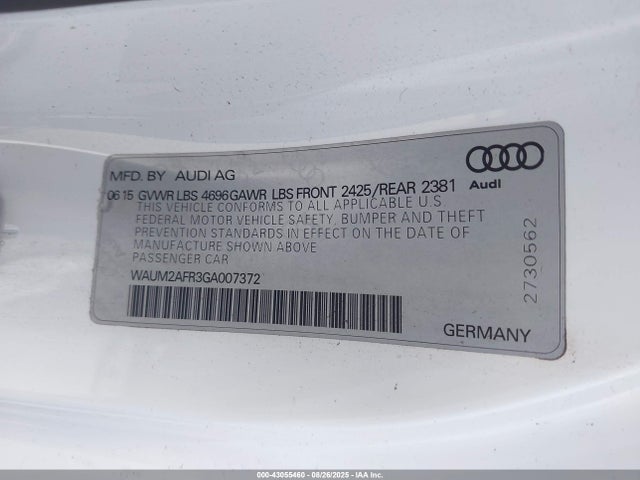 2016 AUDI A5 WAUM2AFR3GA007372 Photo 8