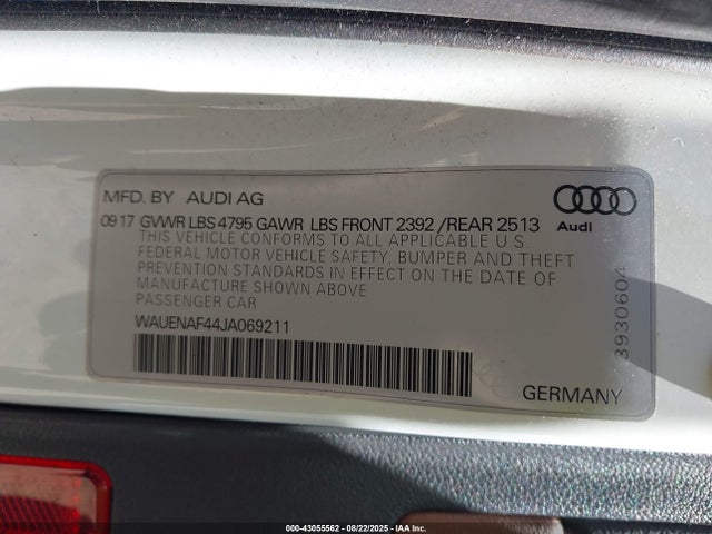 2018 AUDI A4 WAUENAF44JA069211 Photo 8