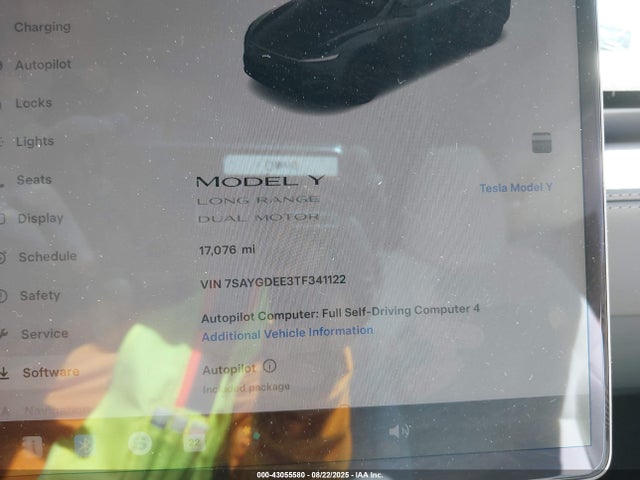 7SAYGDEE3TF341122 Tesla Model Y