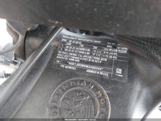 2021 INDIAN MOTORCYCLE CO. SPRINGFIELD 56KTJDDB9M3400344 Photo 9