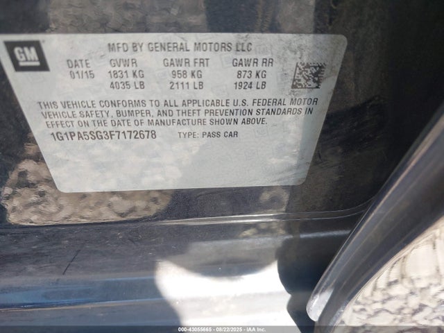 1G1PA5SG3F7172678 Chevrolet lwe