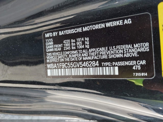 WBA1F9C55GV546284 BMW 228I