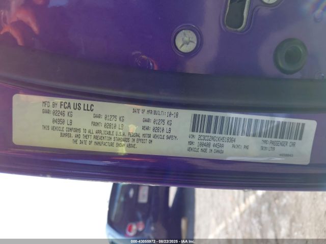 2019 DODGE CHALLENGER 2C3CDZAG1KH518364 Photo 8