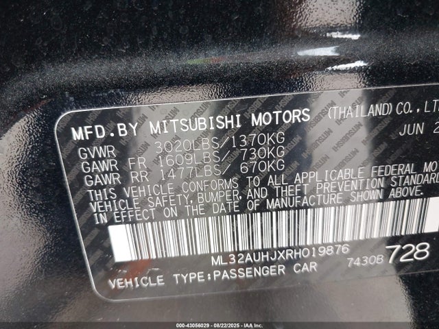 ML32AUHJXRH019876 Mitsubishi mivec