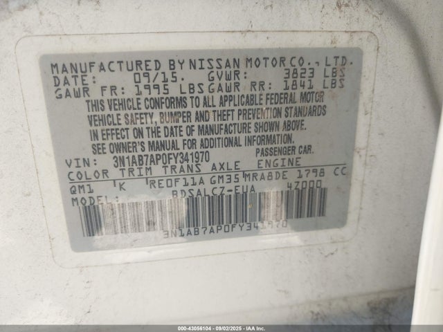 3N1AB7AP0FY341970 Nissan Sentra