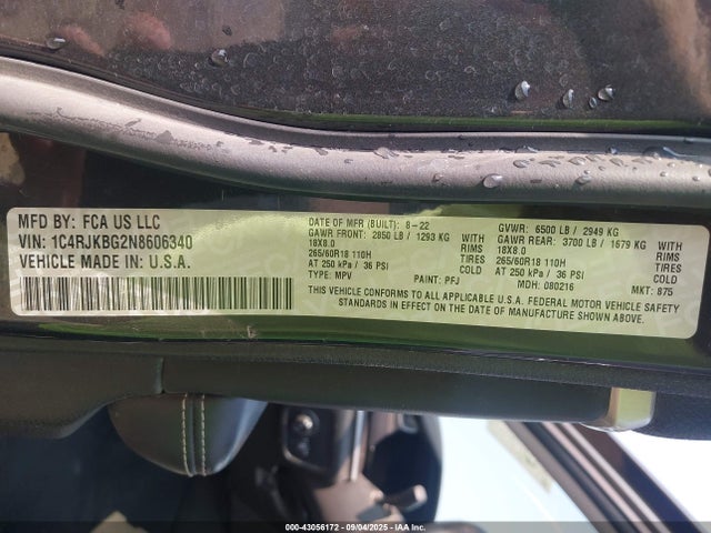 2022 JEEP GRAND CHEROKEE L 1C4RJKBG2N8606340 Photo 8