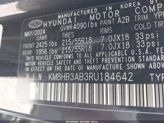 Hyundai mpi nu pe 2024 KM8HB3AB3RU184642 Image 9