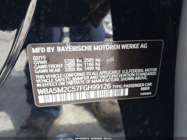 BMW 535i 2015 WBA5M2C57FGH99126 Image 22