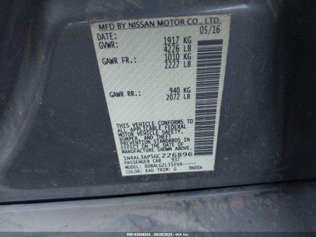 1N4AL3AP5GC226896 Nissan 2016