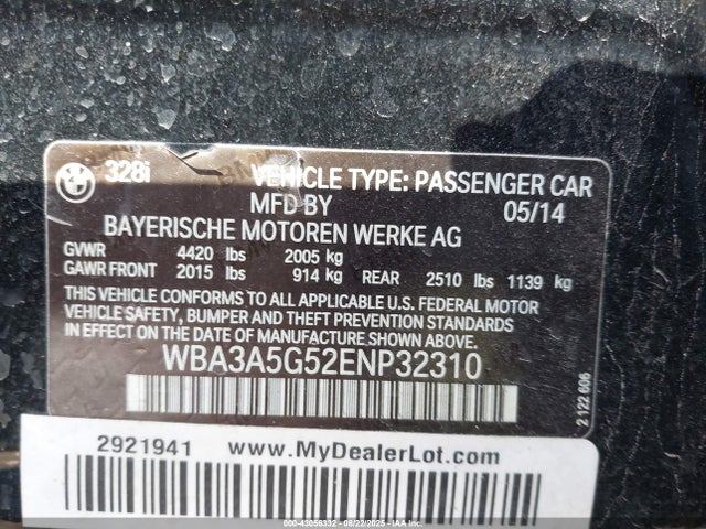 WBA3A5G52ENP32310 BMW 328I