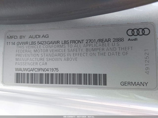 2015 AUDI A7 WAUWGAFC9FN041975 Photo 8