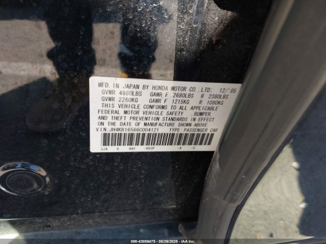 2006 ACURA RL JH4KB16566C004121 Photo 8