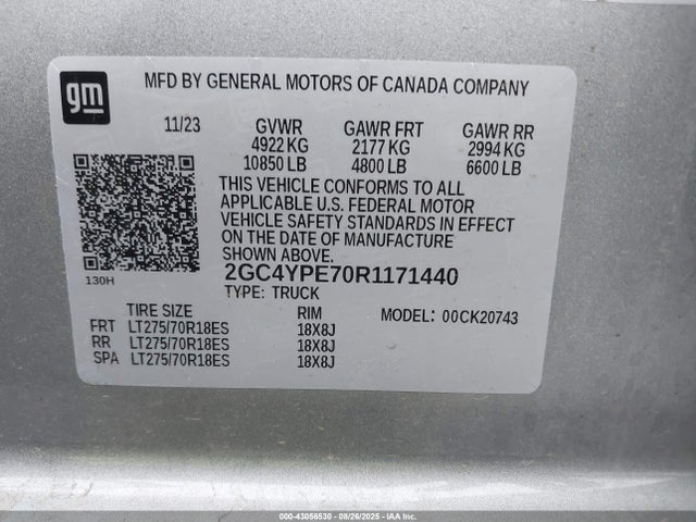 2GC4YPE70R1171440 Chevrolet l8t