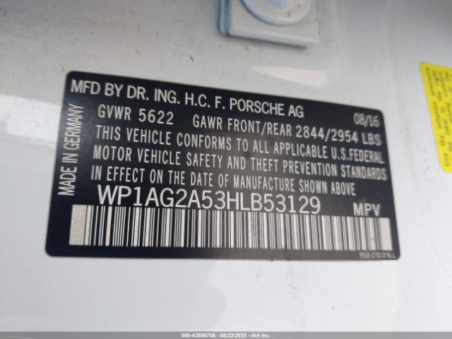 2017 PORSCHE MACAN WP1AG2A53HLB53129 Photo 8