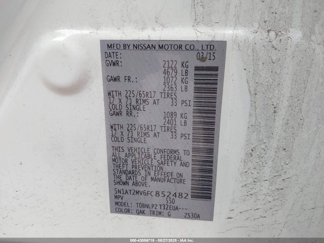 Nissan 2015 2015 5N1AT2MV6FC852482 Image 9