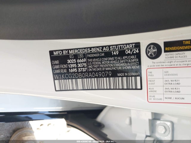 Mercedes-Benz ed 2024 W1KCG2DB0RA049079 Image 9
