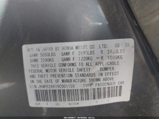 2009 ACURA RL JH4KB26619C001159 Photo 8