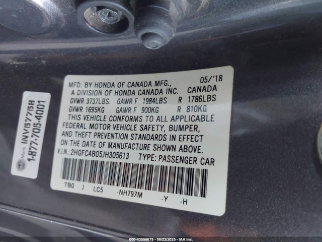 2HGFC4B05JH305613 Honda k20c2