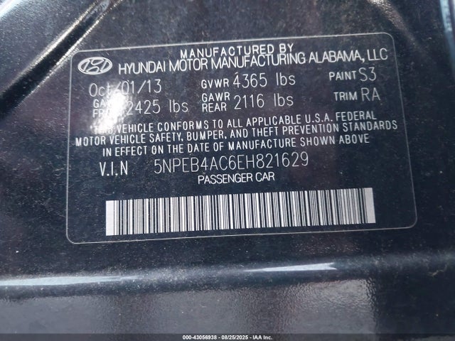 Hyundai gamma 2014 5NPEB4AC6EH821629 Image 9