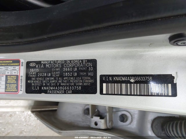 KIA gamma 2016 KNADM4A38G6633758 Image 9